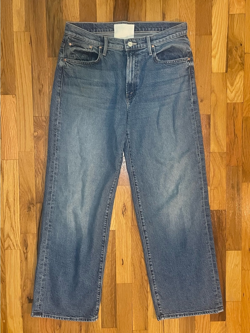 Mother Lil Dodger Sneak Wide Leg Jeans In Strike A Pose 29 - Picture 4 of 10
